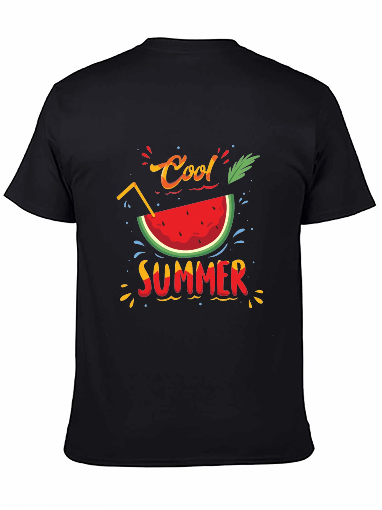 Cool Summer Graphic T-Shirt - Black