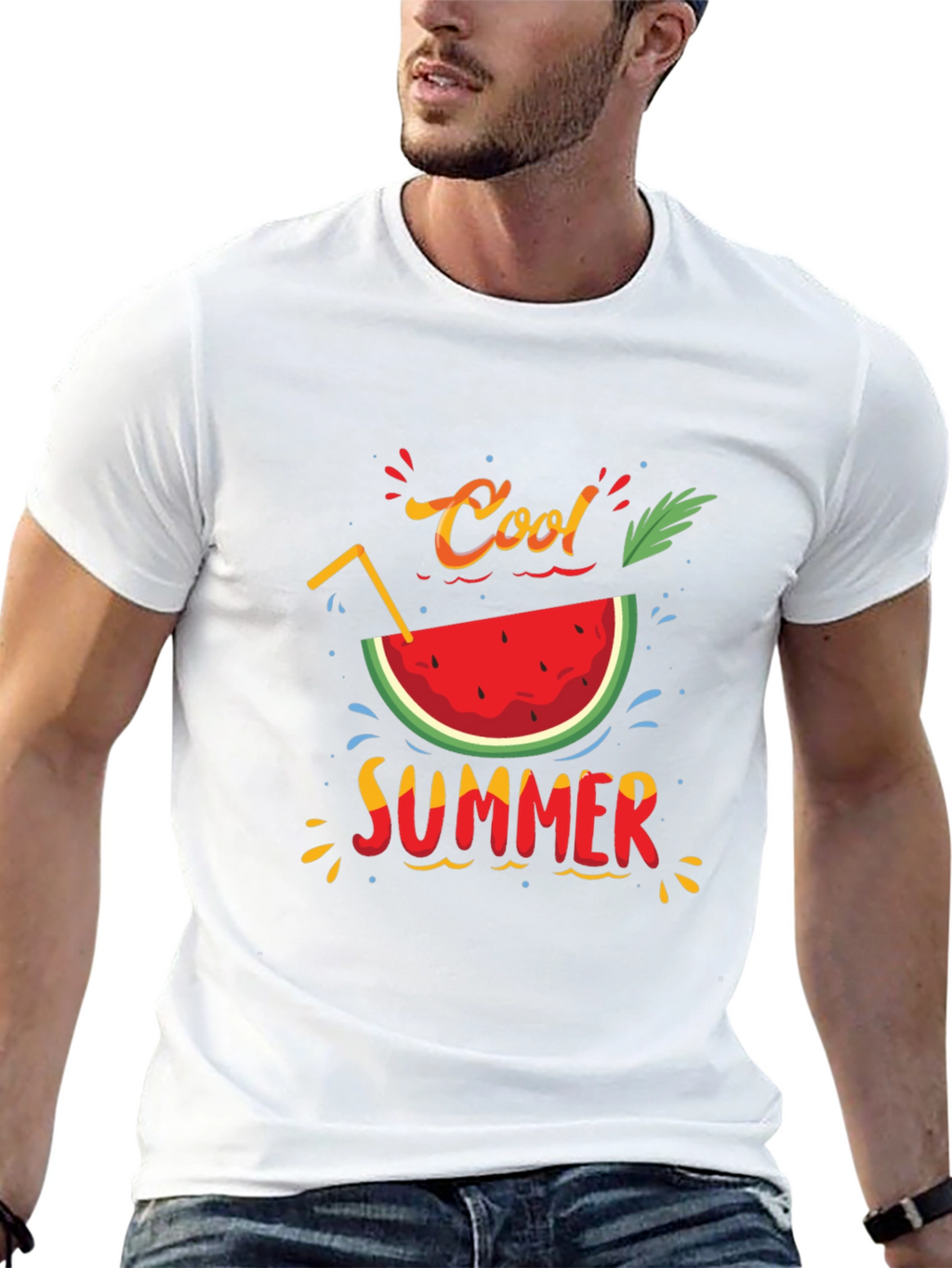 Cool Summer Graphic T-Shirt - Black