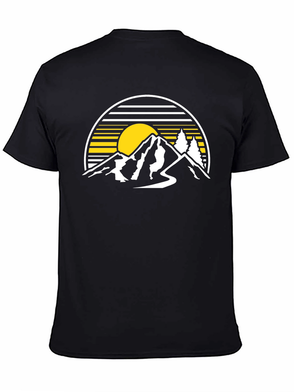 Mountain Sunset Graphic Tee - Black