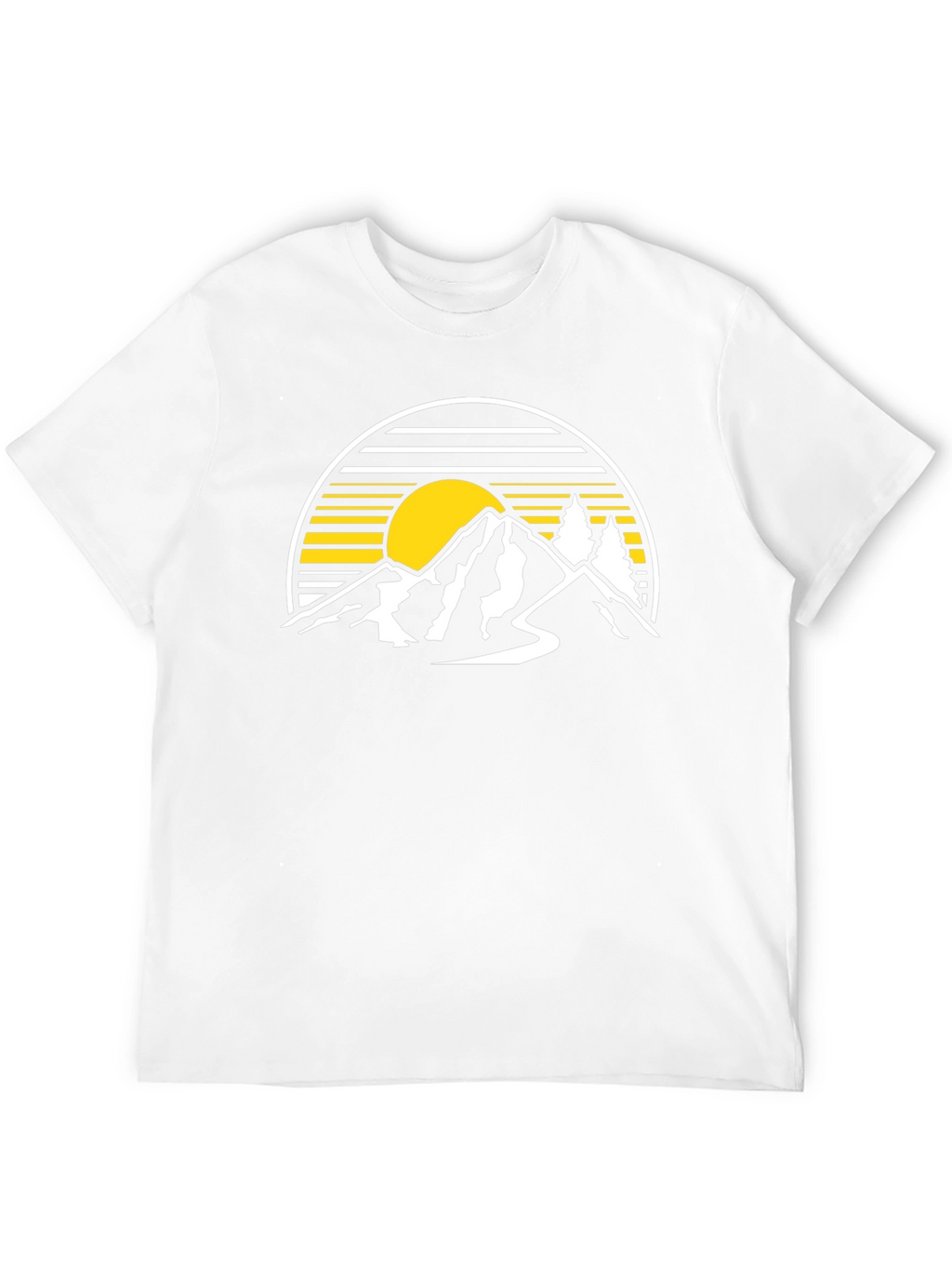 Mountain Sunset Graphic Tee - Black