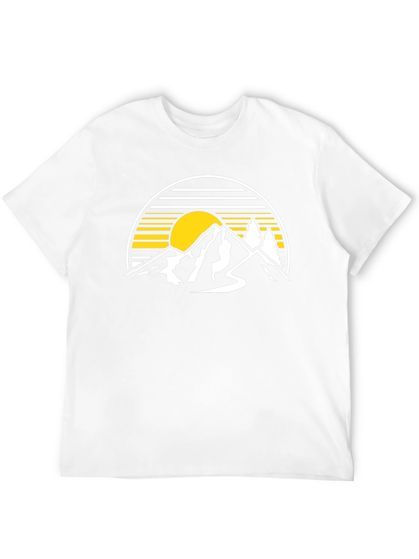 Mountain Sunset Graphic Tee - Black