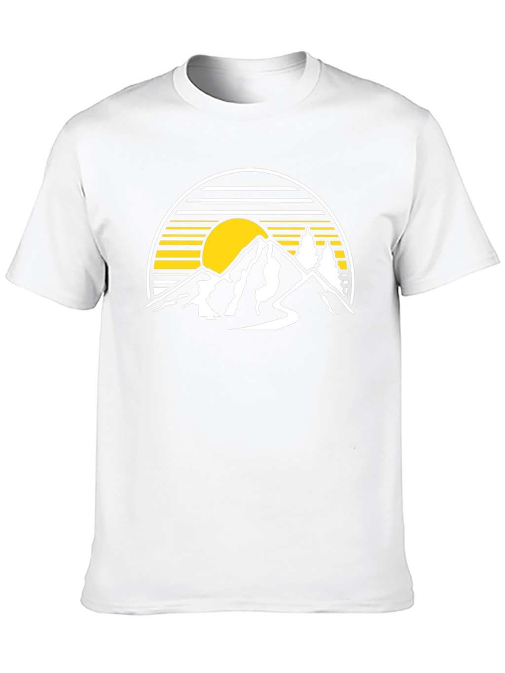 Mountain Sunset Graphic Tee - Black