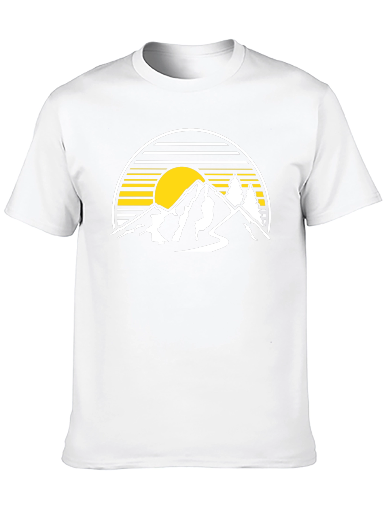 Mountain Sunset Graphic Tee - Black