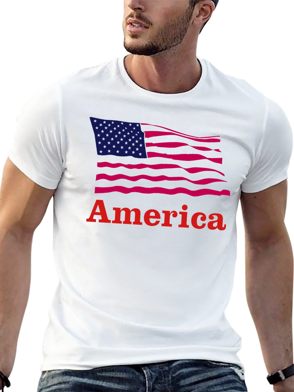 USA Flag Graphic T-Shirt - Patriotic American Pride Tee
