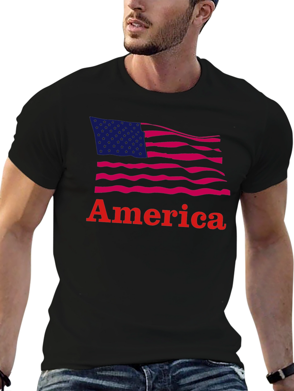 USA Flag Graphic T-Shirt - Patriotic American Pride Tee