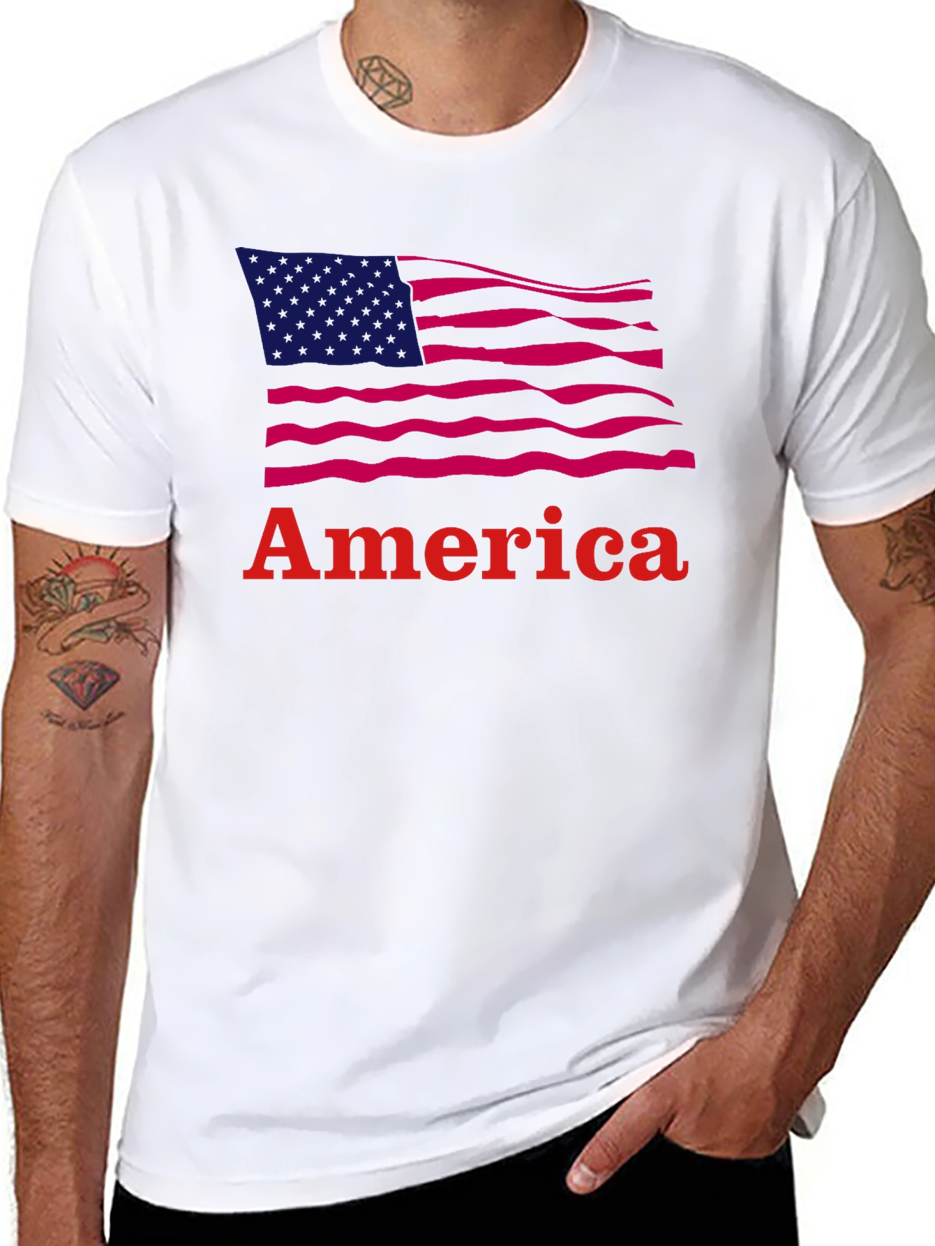 USA Flag Graphic T-Shirt - Patriotic American Pride Tee