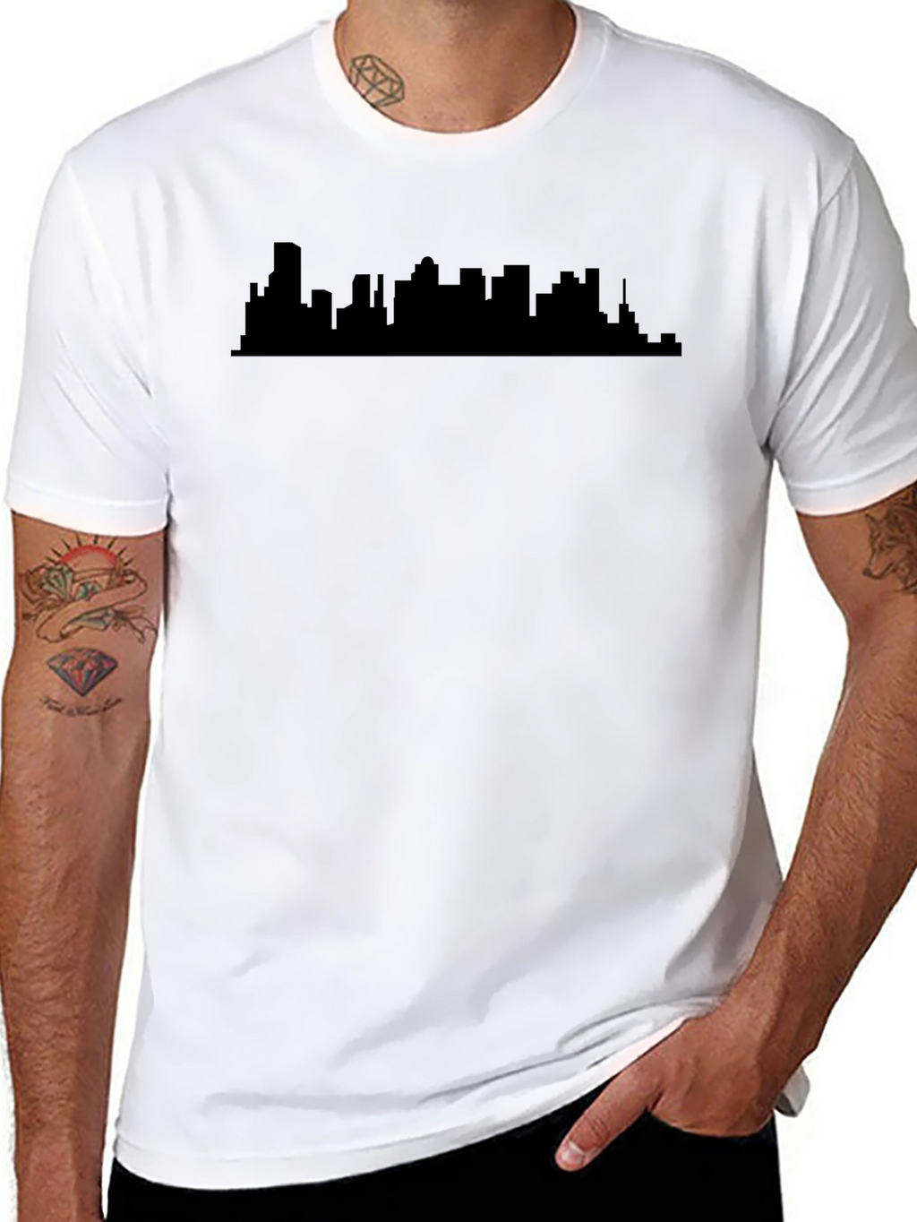 Cityscape Silhouette T-Shirt - Urban Style Tee