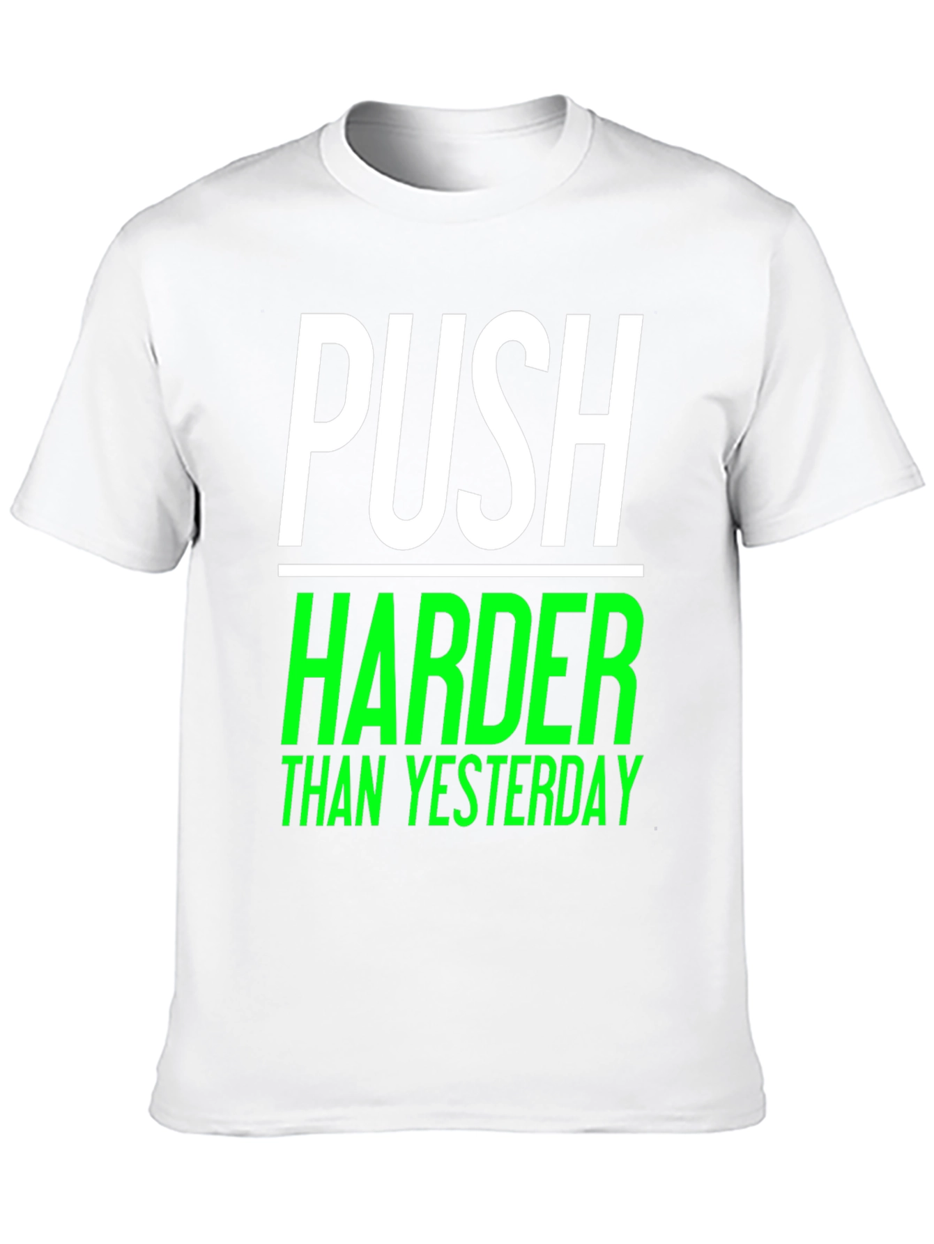 Push Harder Than Yesterday Black Graphic Tee