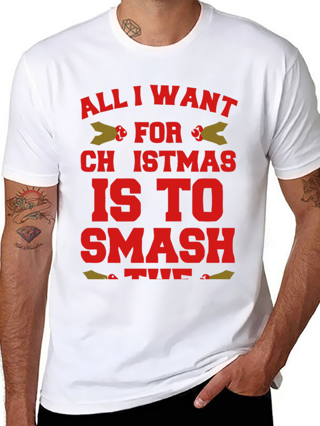 Funny Christmas T-Shirt - Smash for Christmas