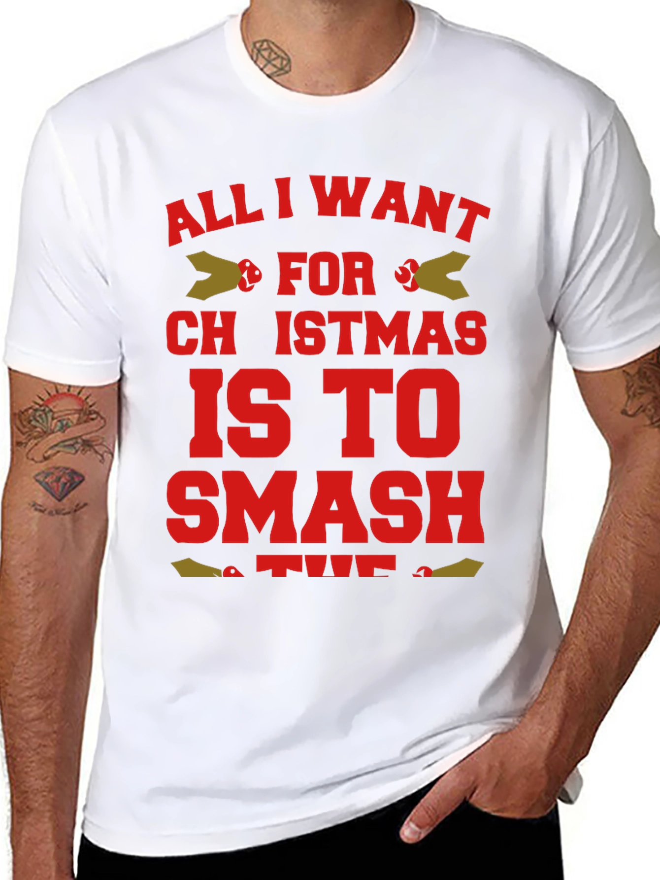Funny Christmas T-Shirt - Smash for Christmas