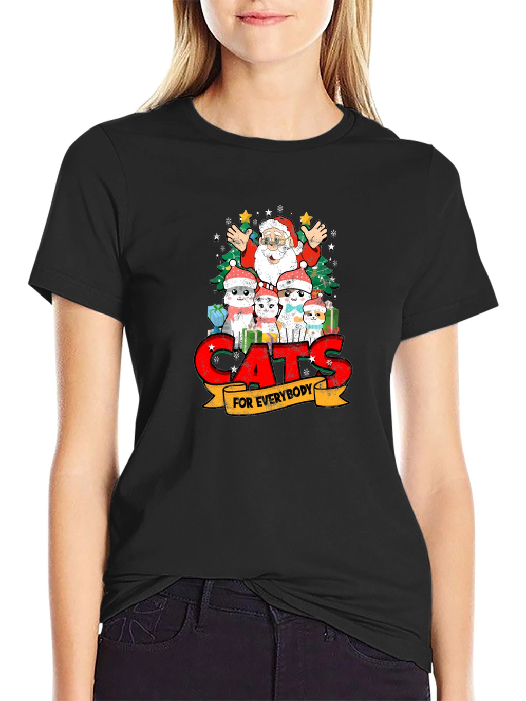 Cats for Everybody Christmas T-Shirt
