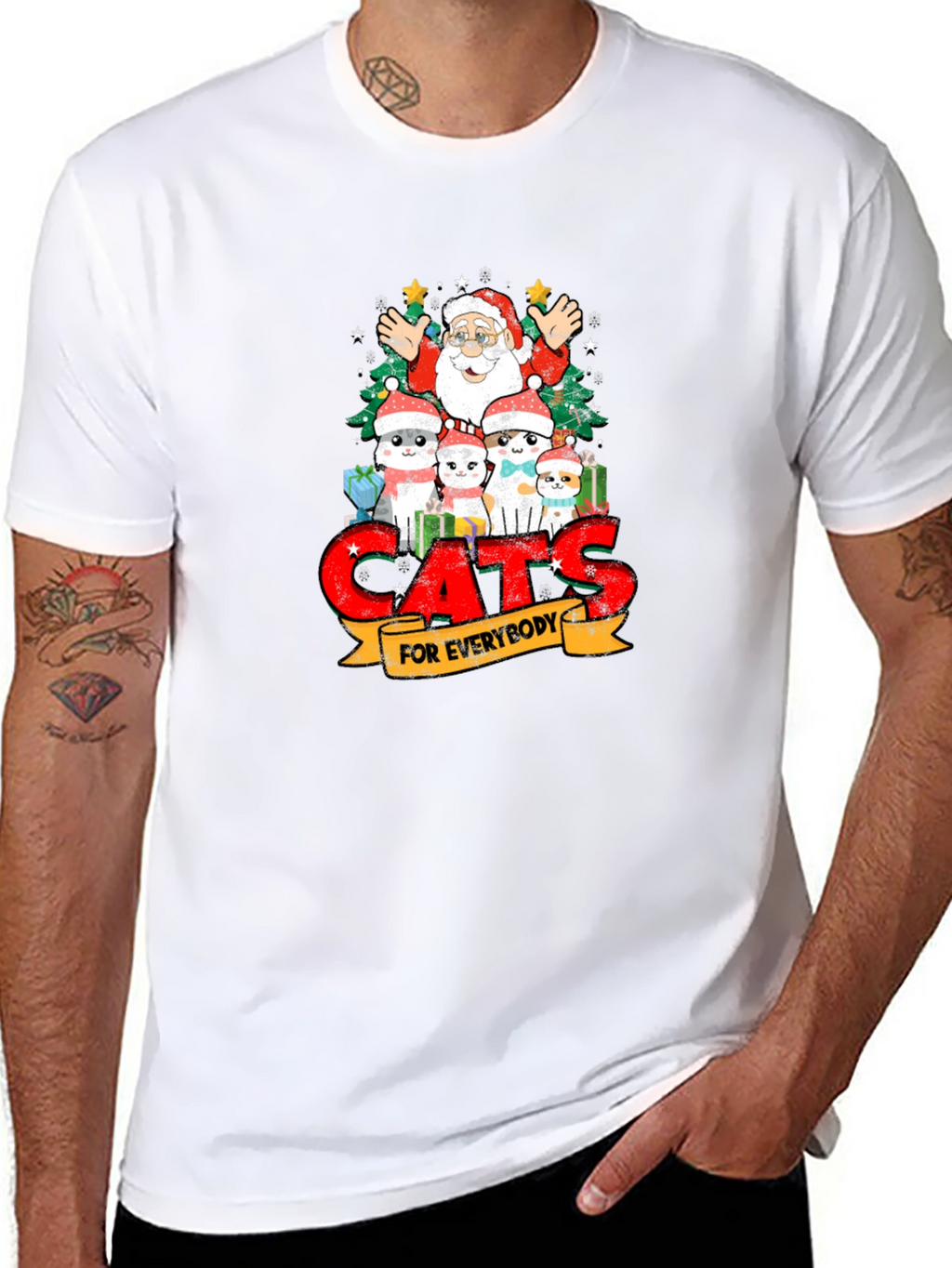 Cats for Everybody Christmas T-Shirt