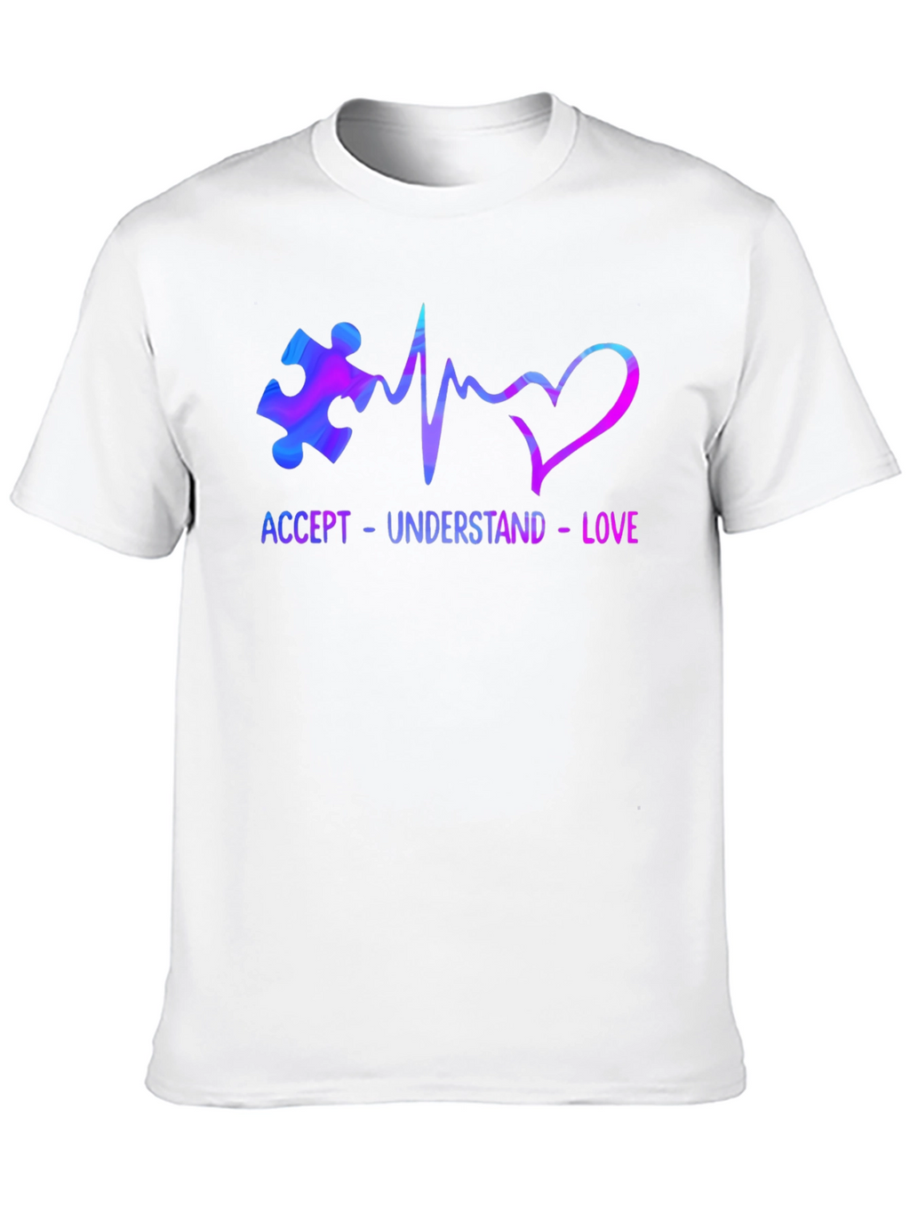 Autism Awareness T-Shirt - Accept Understand Love