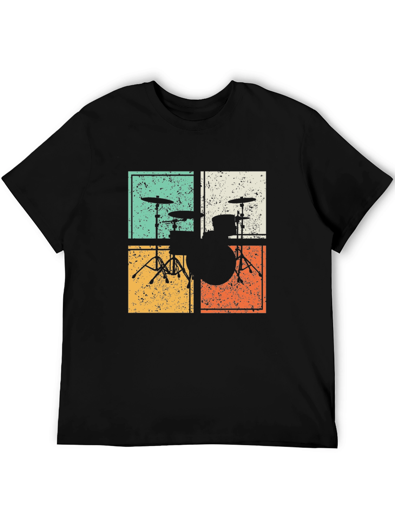 Retro Drum Kit Tee - Vintage Style Musician T-Shirt