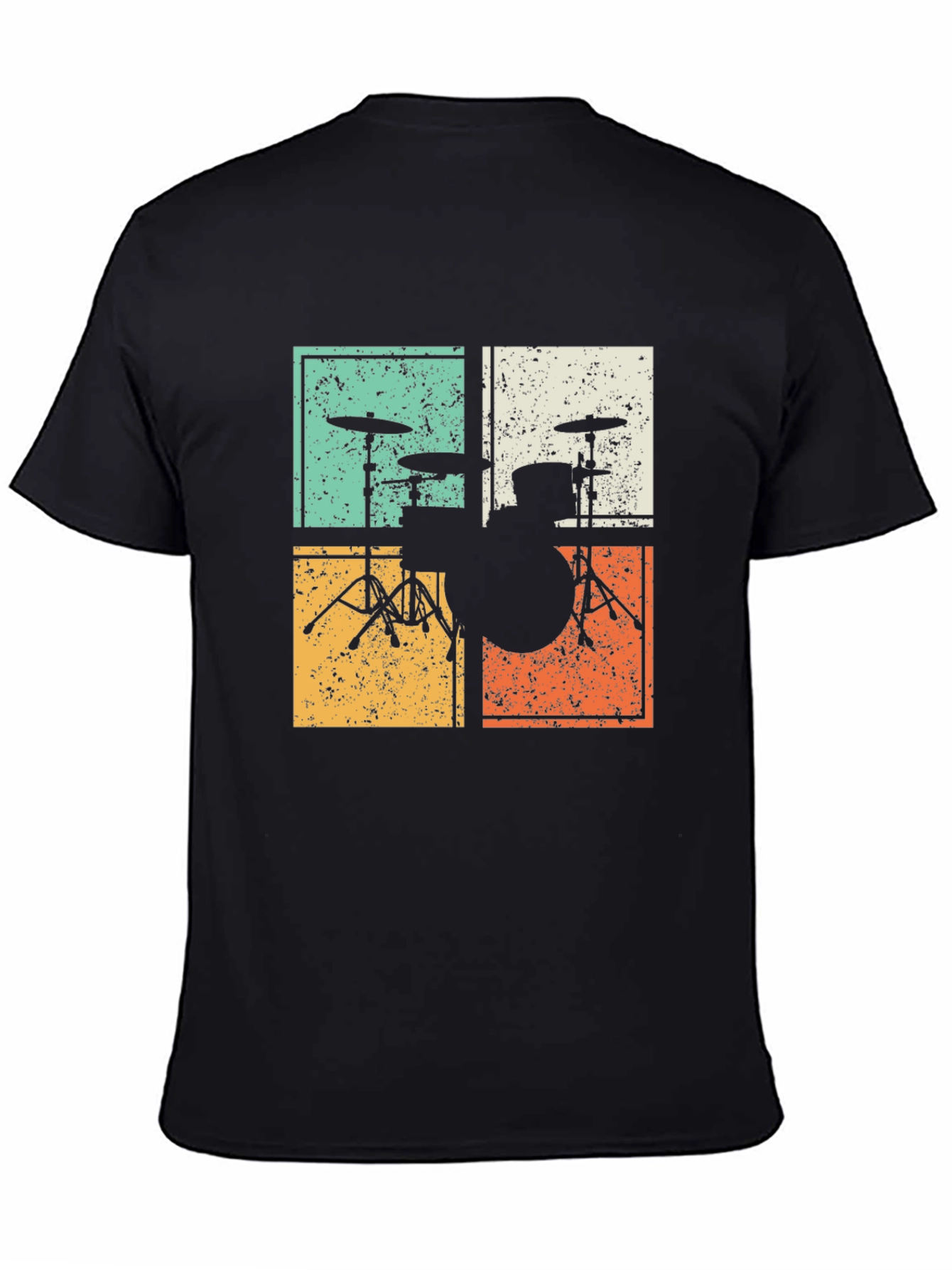 Retro Drum Kit Tee - Vintage Style Musician T-Shirt