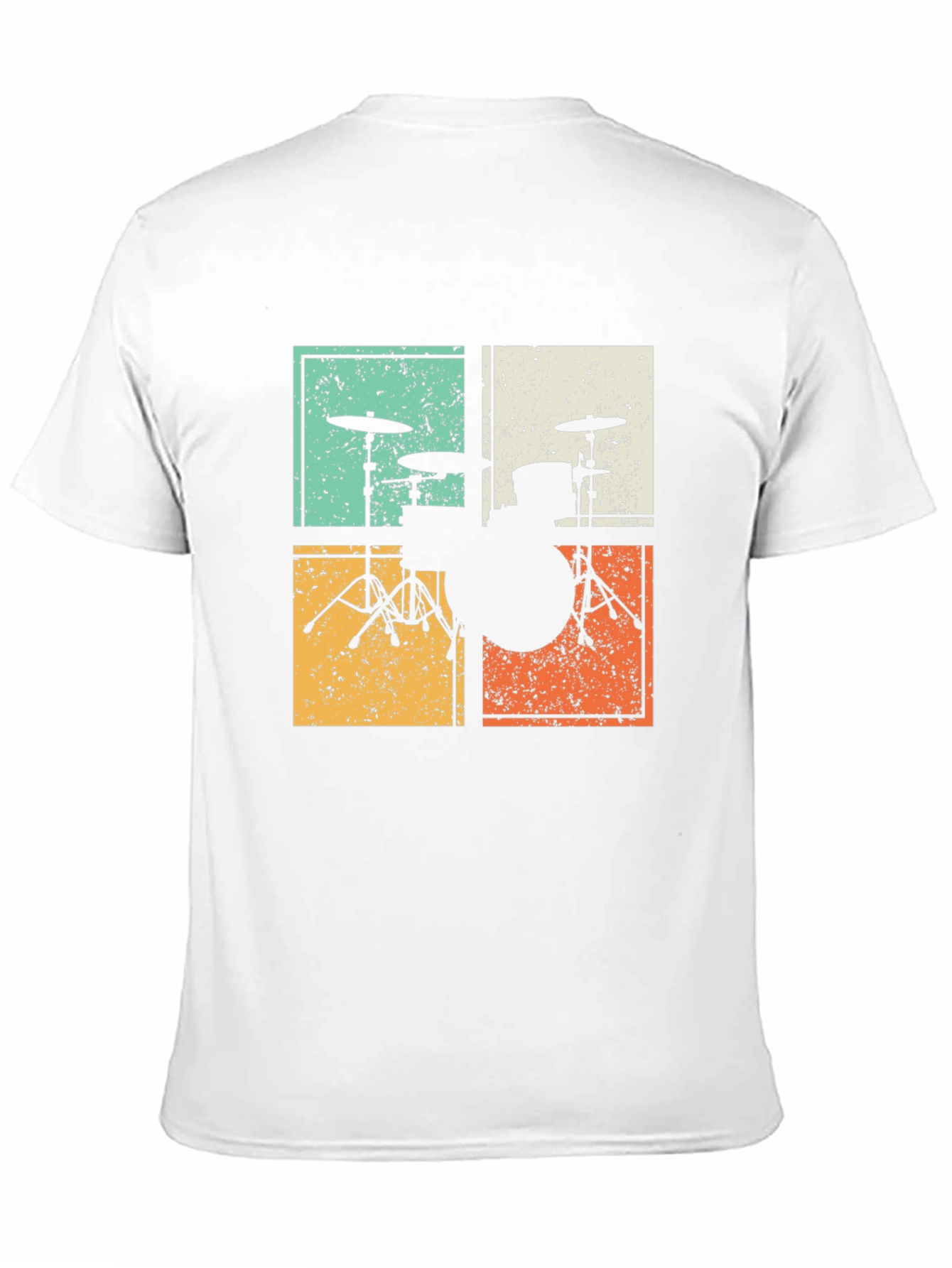 Retro Drum Kit Tee - Vintage Style Musician T-Shirt