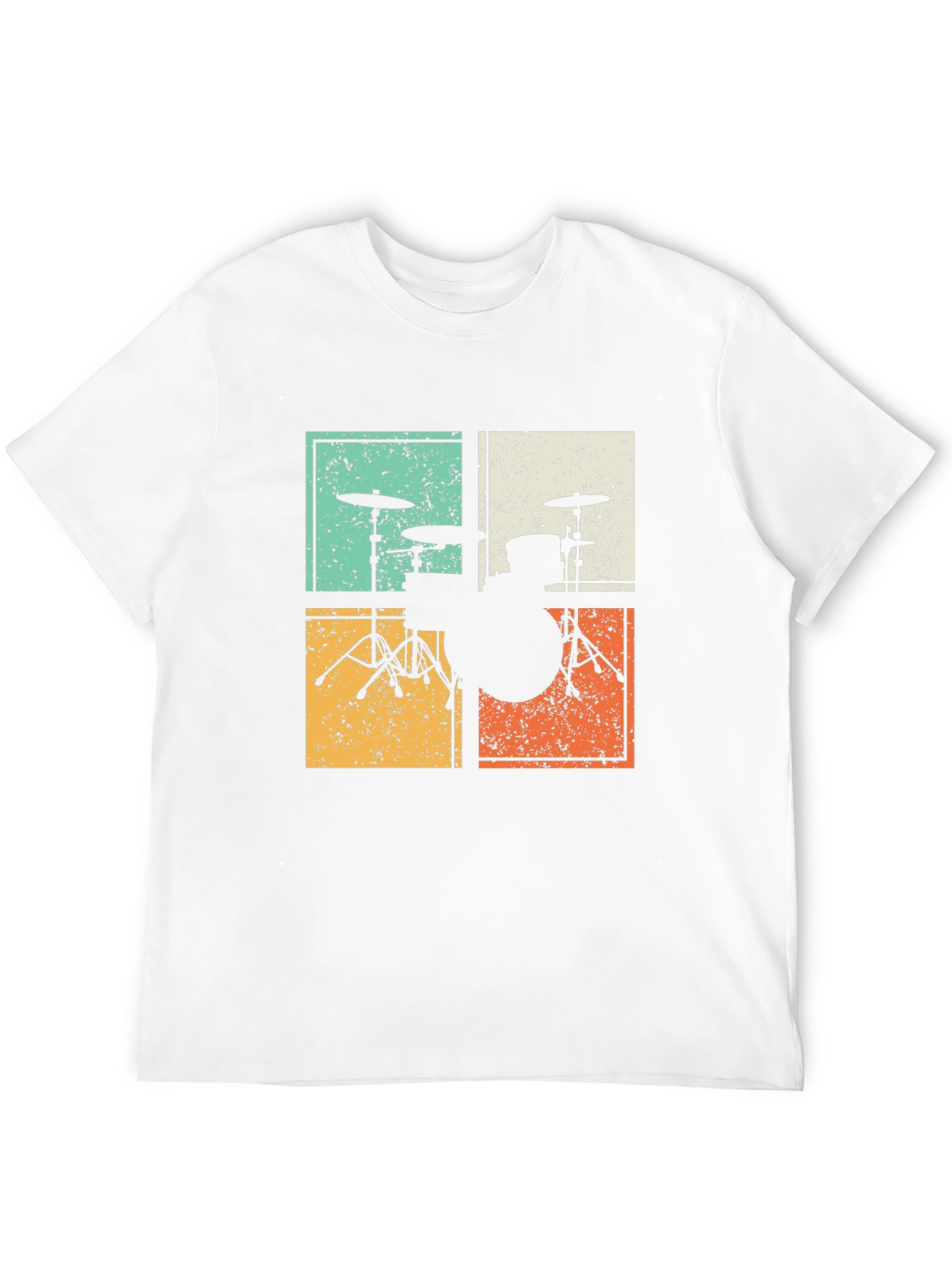 Retro Drum Kit Tee - Vintage Style Musician T-Shirt