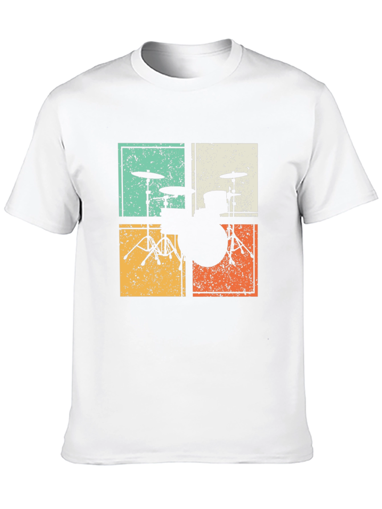 Retro Drum Kit Tee - Vintage Style Musician T-Shirt
