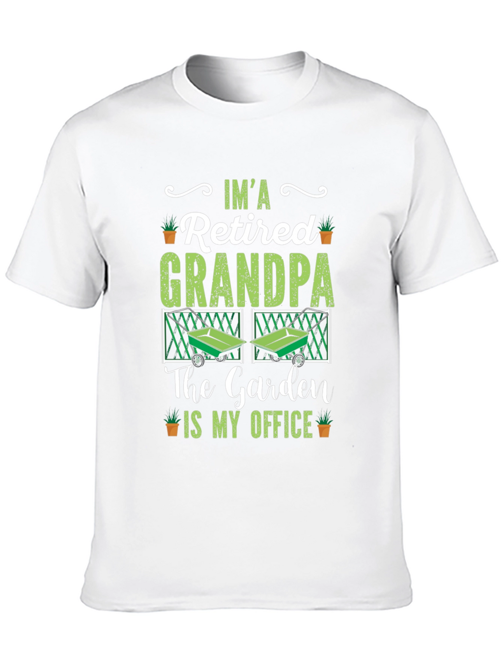 Retired Grandpa Garden Office Black T-Shirt