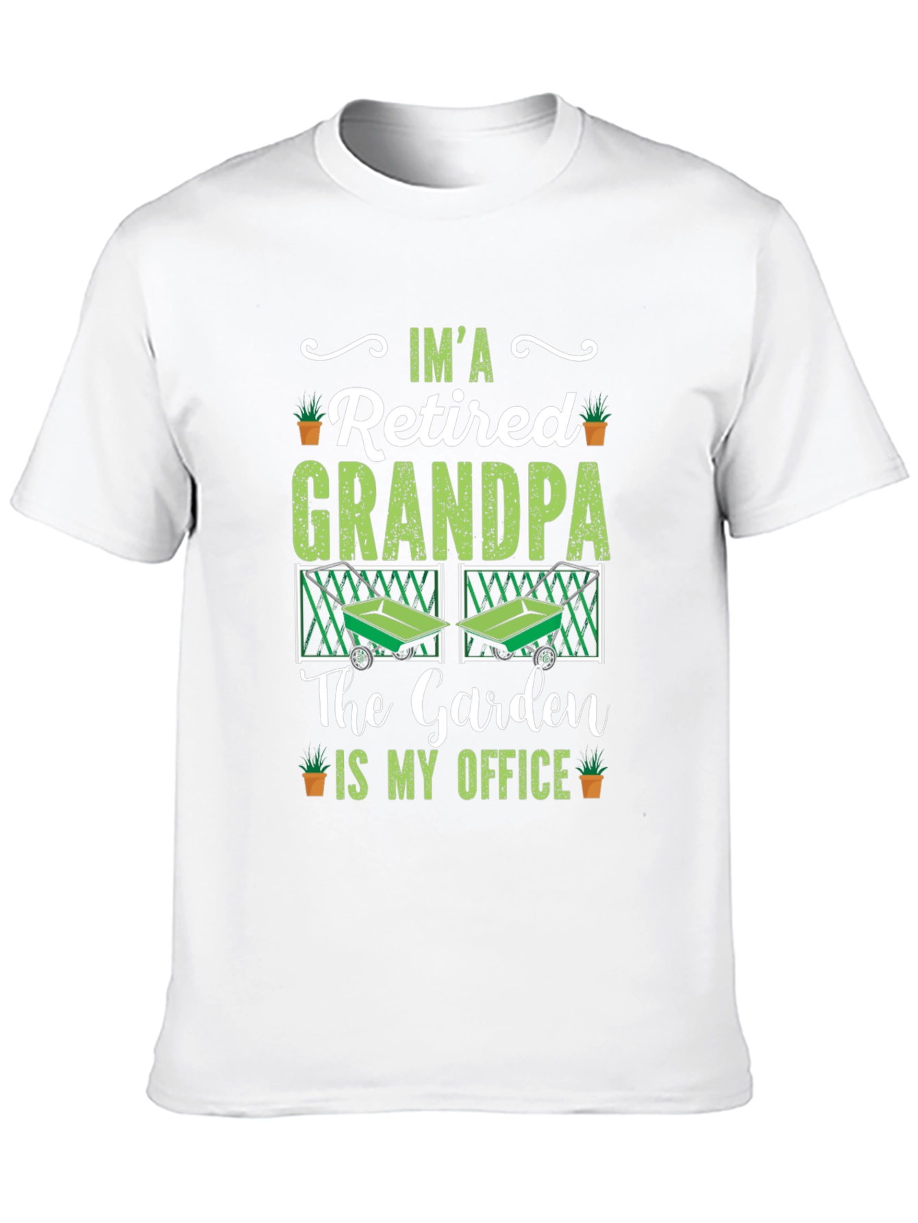 Retired Grandpa Garden Office Black T-Shirt