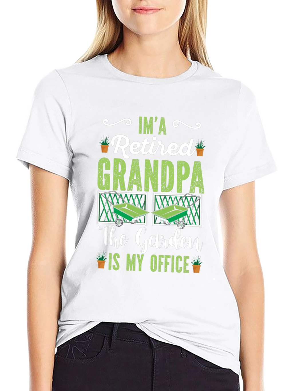 Retired Grandpa Garden Office Black T-Shirt