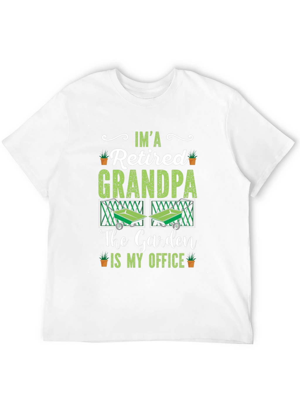 Retired Grandpa Garden Office Black T-Shirt