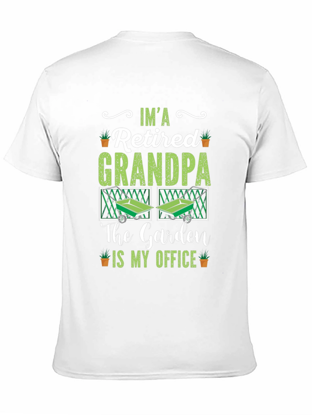 Retired Grandpa Garden Office Black T-Shirt