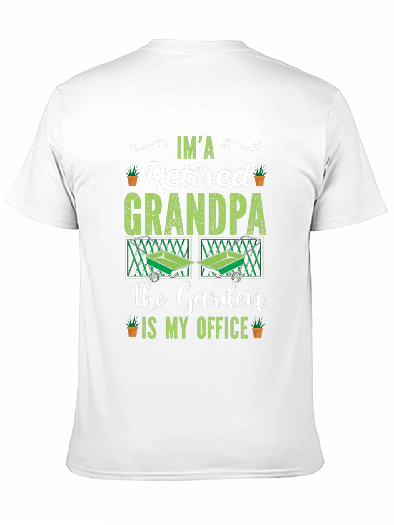 Retired Grandpa Garden Office Black T-Shirt