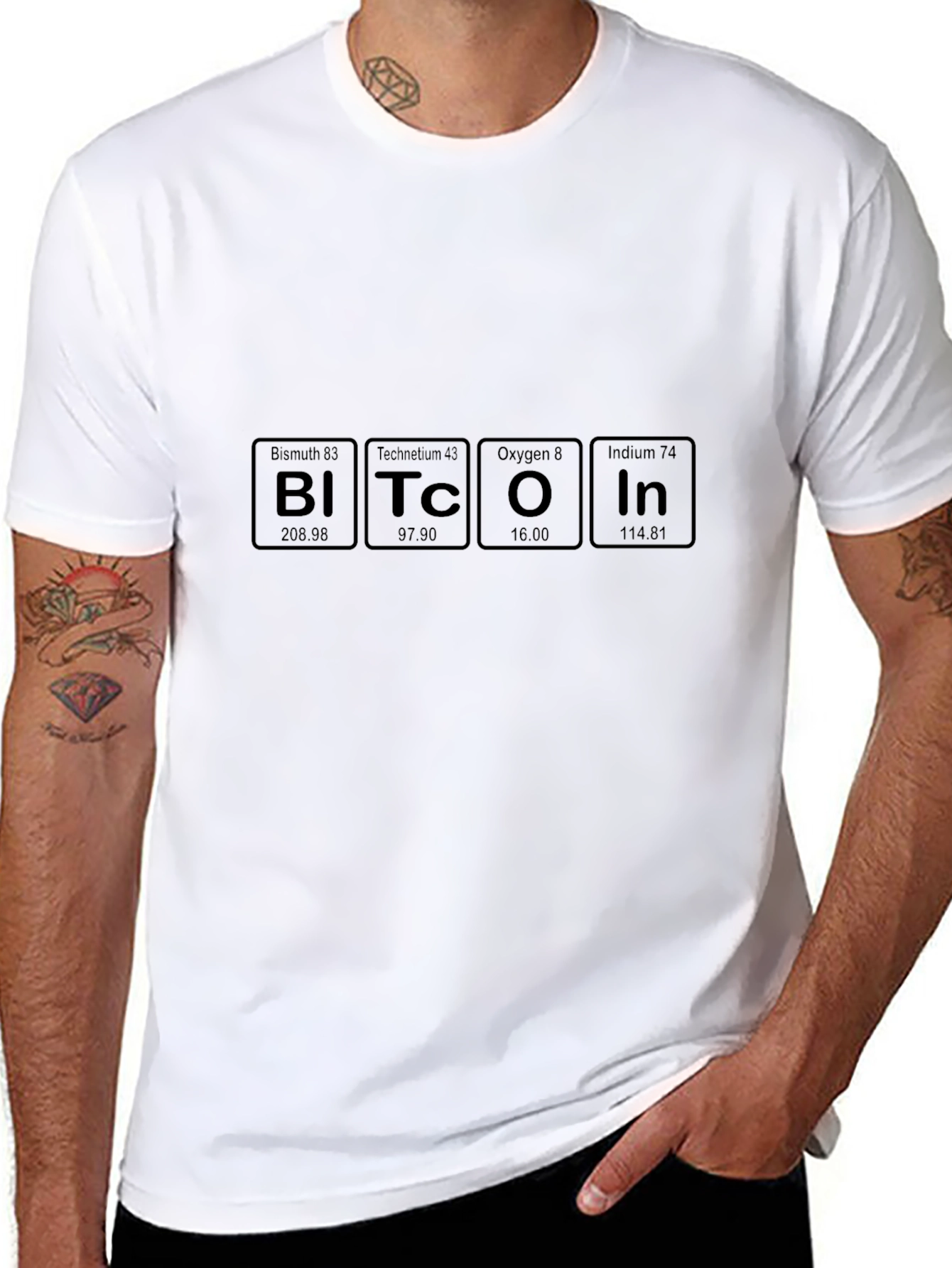Bitcoin Periodic Table Elements Funny Crypto T-Shirt