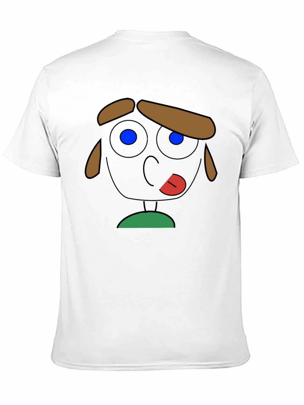 Cartoon Face Graphic Tee - Quirky Black T-Shirt