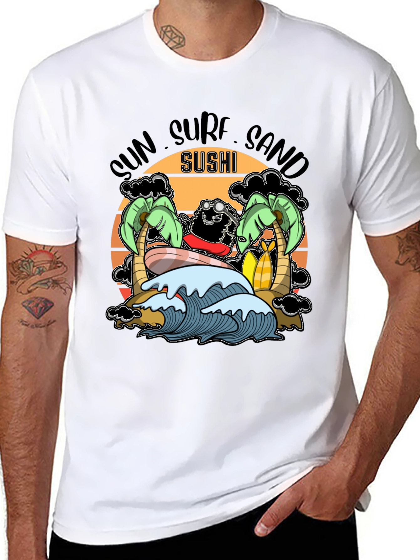 Sun Surf Sand Sushi T-Shirt