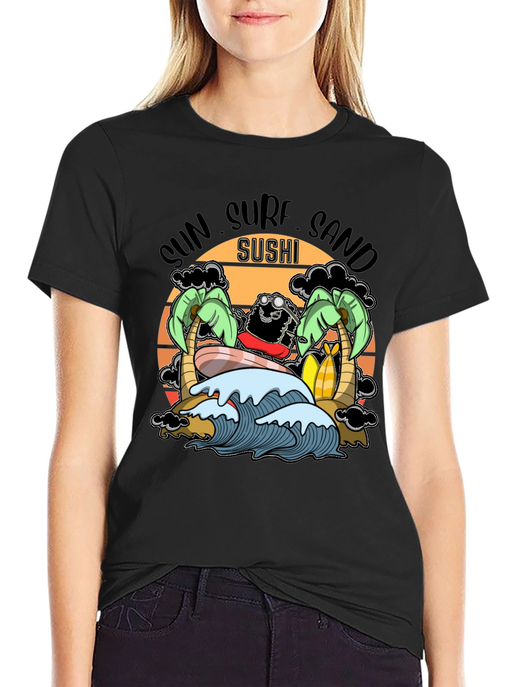 Sun Surf Sand Sushi T-Shirt