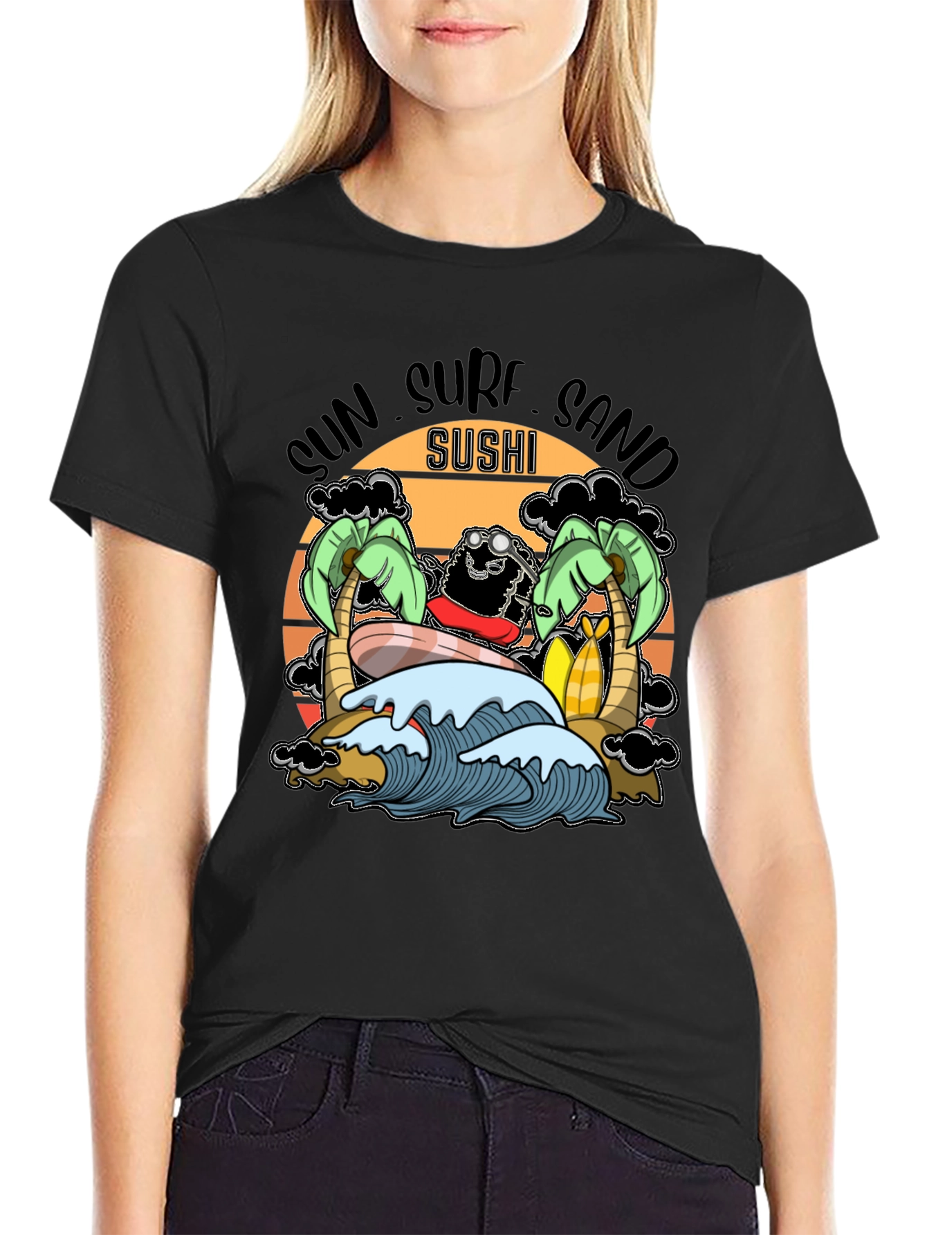 Sun Surf Sand Sushi T-Shirt