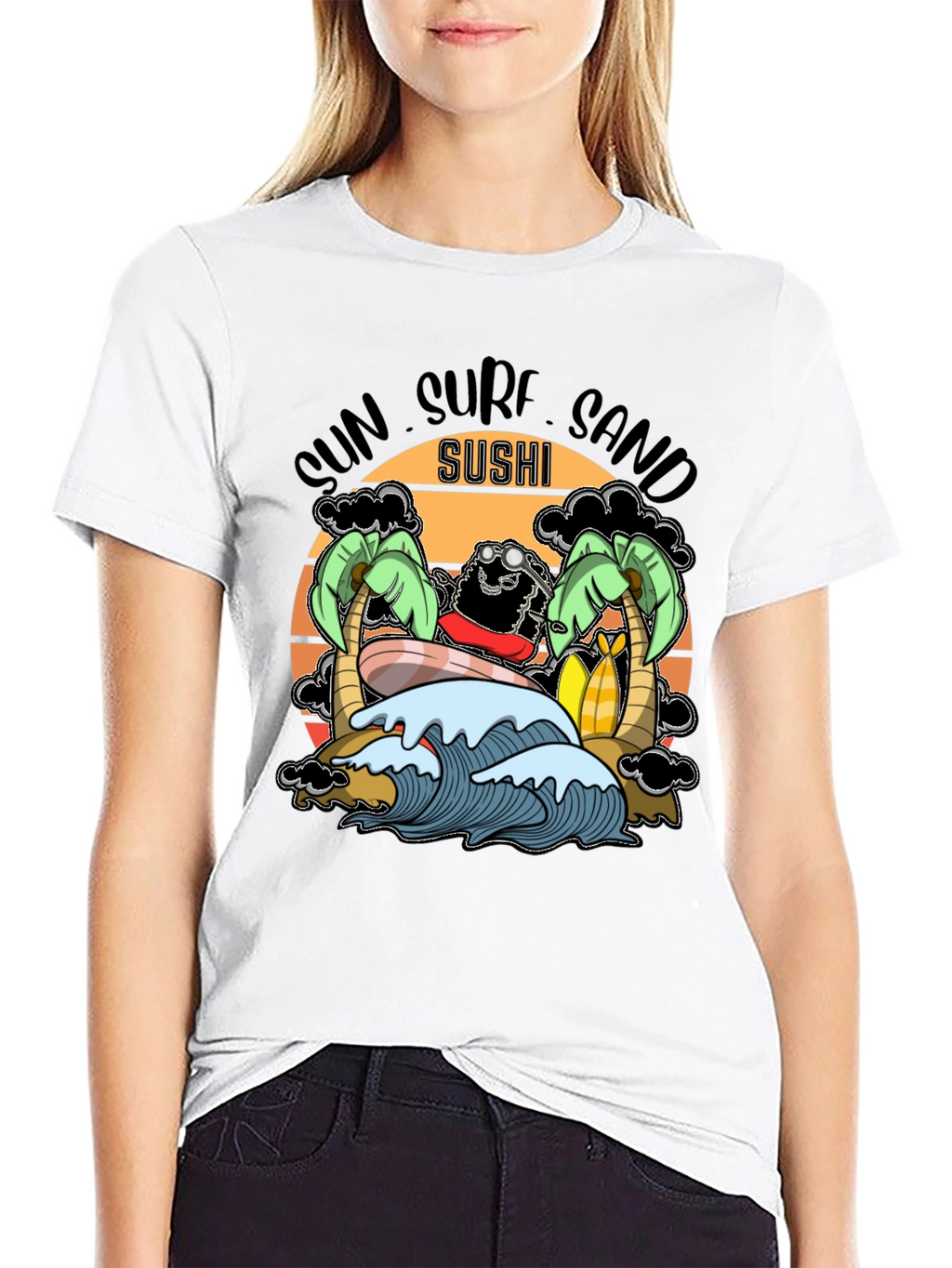 Sun Surf Sand Sushi T-Shirt