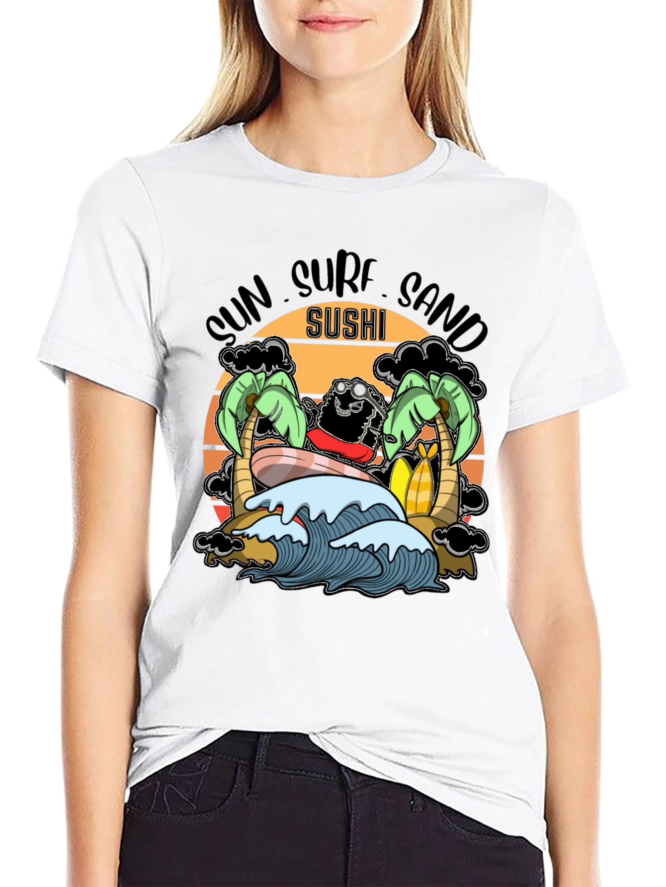 Sun Surf Sand Sushi T-Shirt