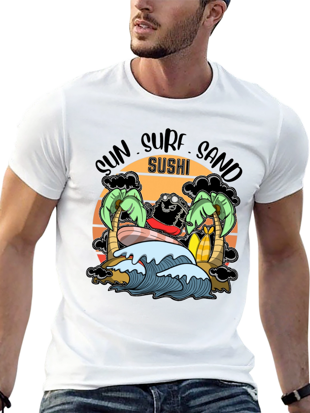 Sun Surf Sand Sushi T-Shirt
