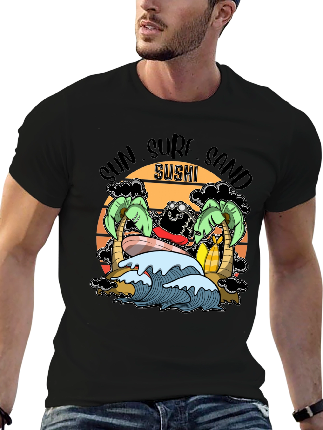 Sun Surf Sand Sushi T-Shirt