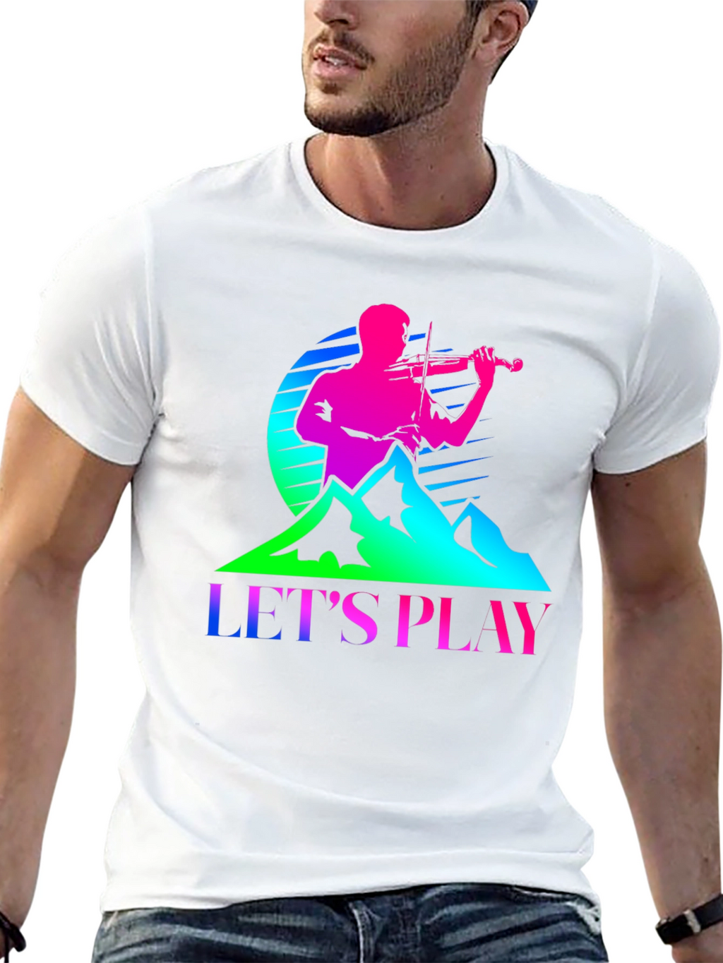 Lets Play Violin Sunset T-Shirt