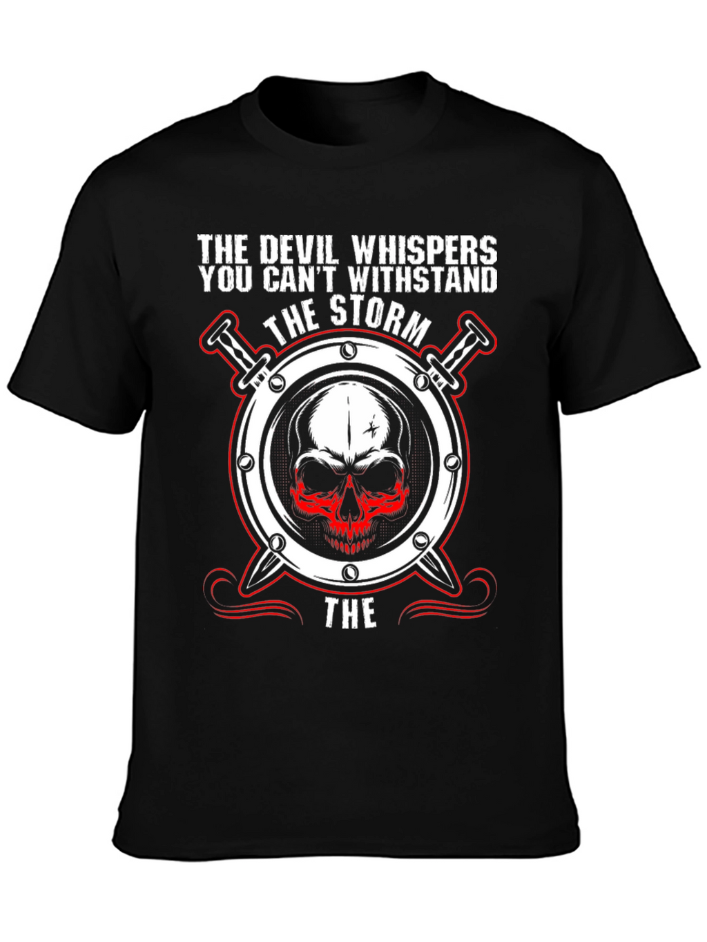 The Devil Whispers Graphic T-Shirt - Black