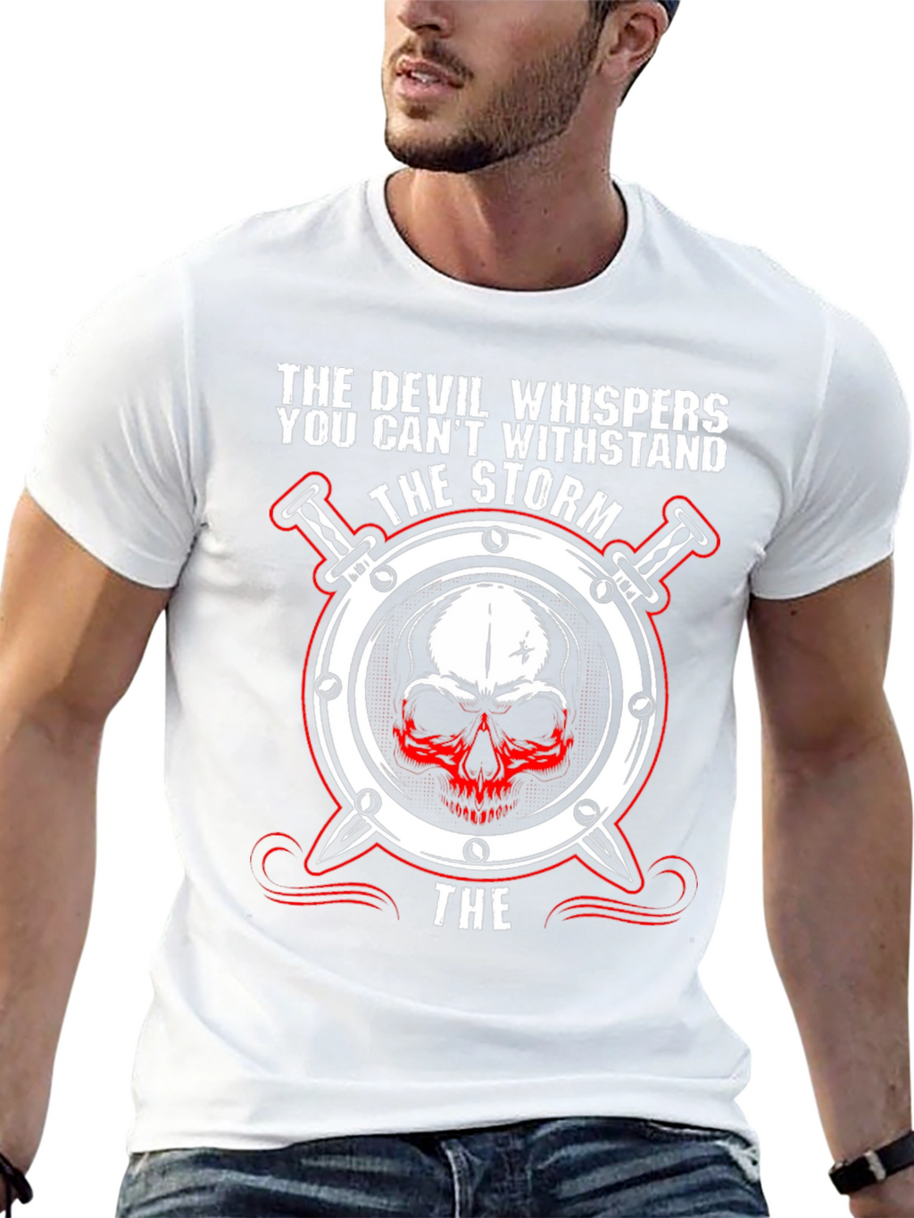 The Devil Whispers Graphic T-Shirt - Black