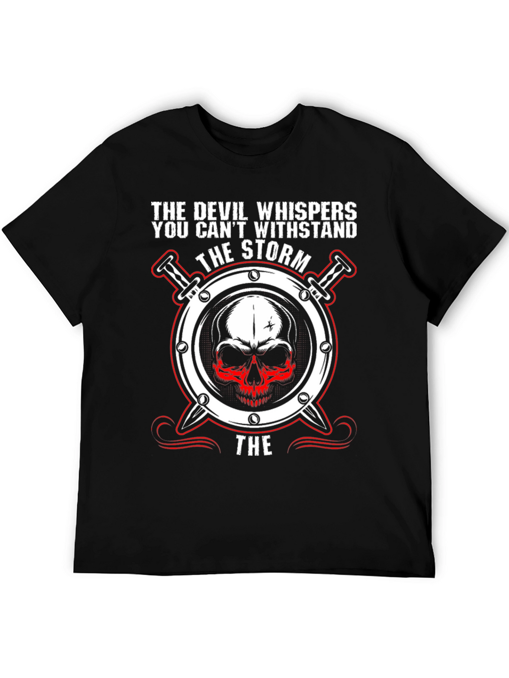 The Devil Whispers Graphic T-Shirt - Black