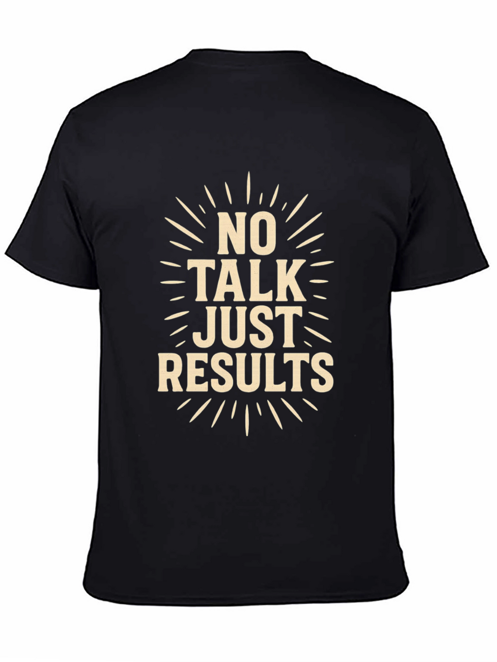 No Talk Just Results Black Graphic Tee