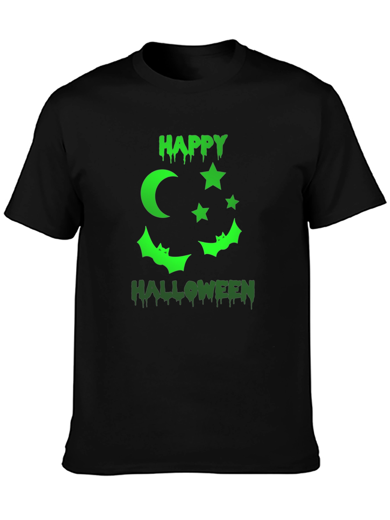 Happy Halloween Graphic T-Shirt - Black