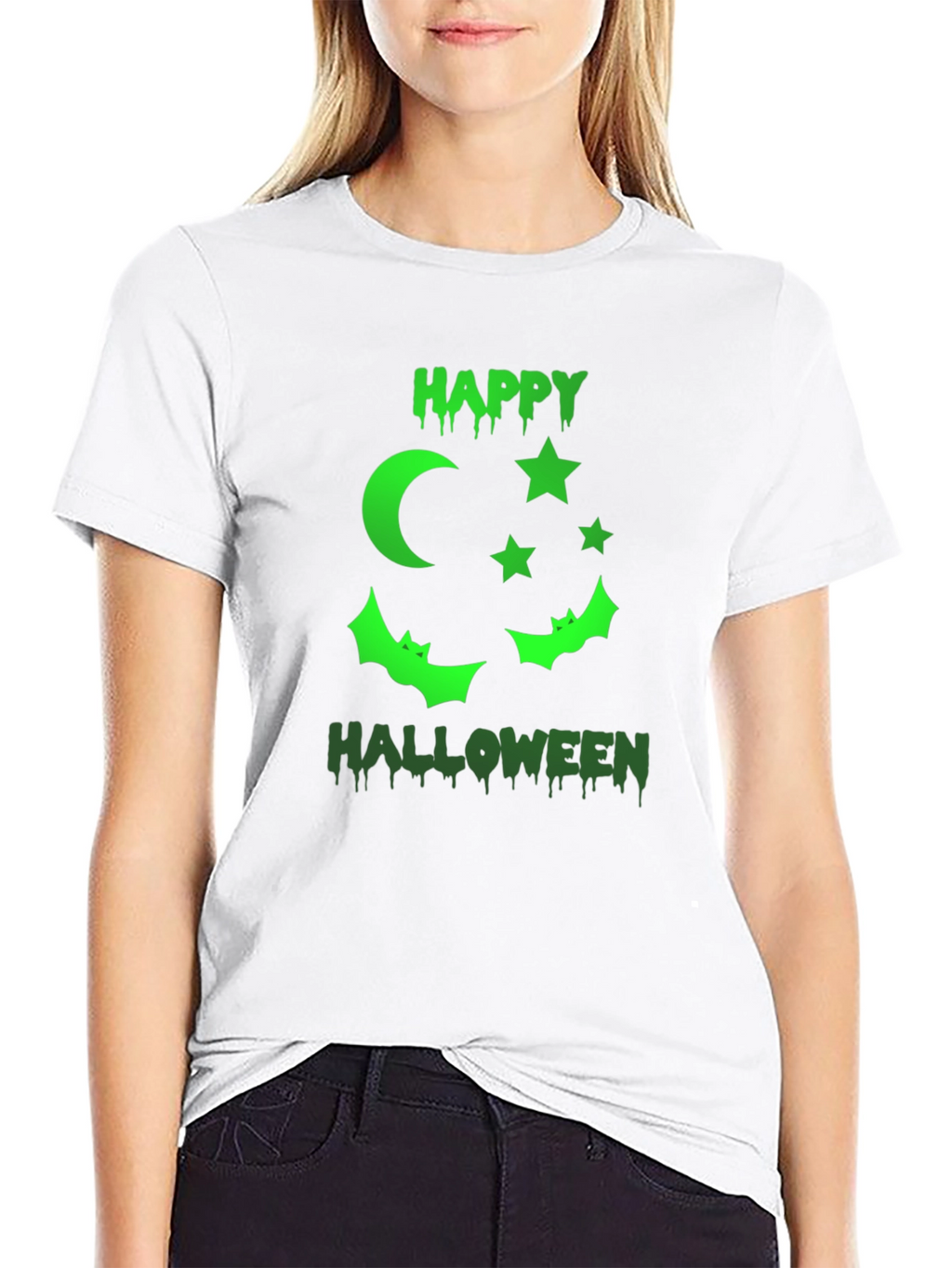 Happy Halloween Graphic T-Shirt - Black