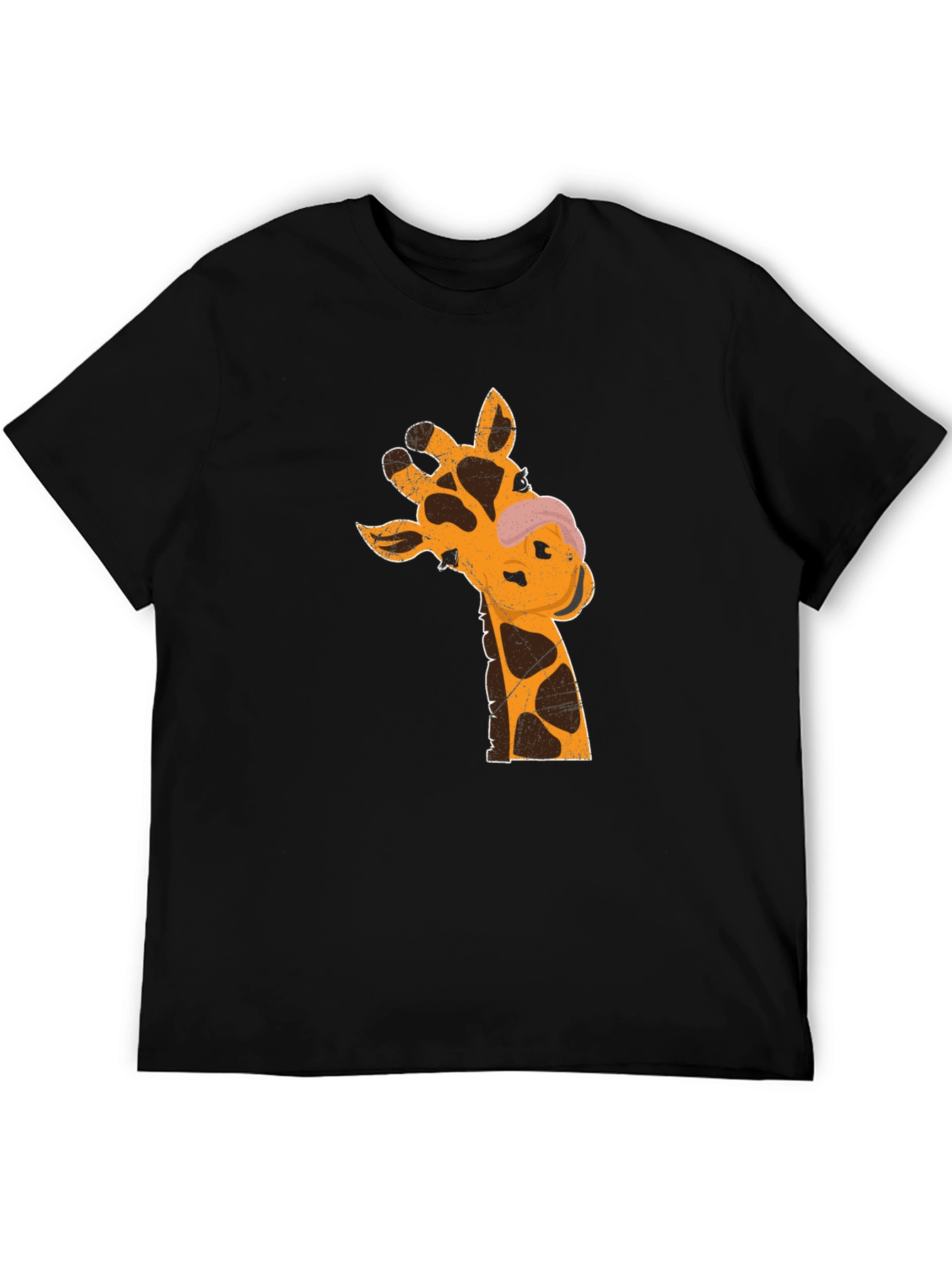 Giraffe Graphic T-Shirt - Black Casual Tee