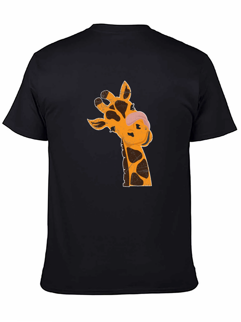 Giraffe Graphic T-Shirt - Black Casual Tee