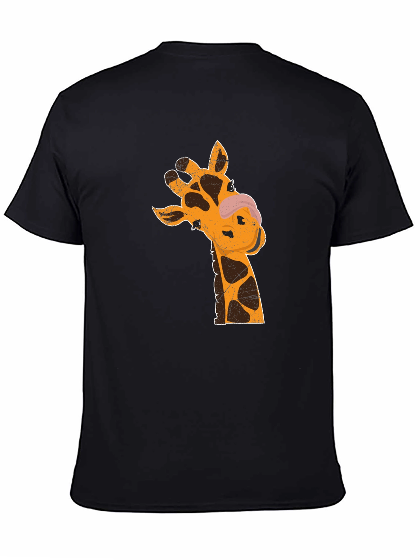 Giraffe Graphic T-Shirt - Black Casual Tee