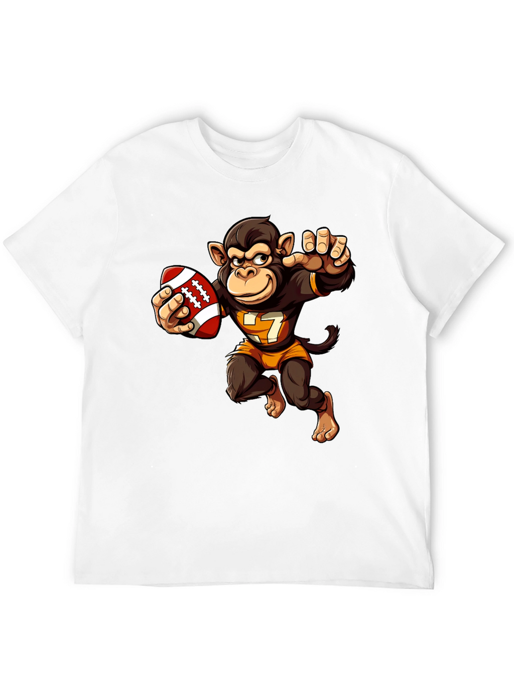 Monkey Football Player T-Shirt