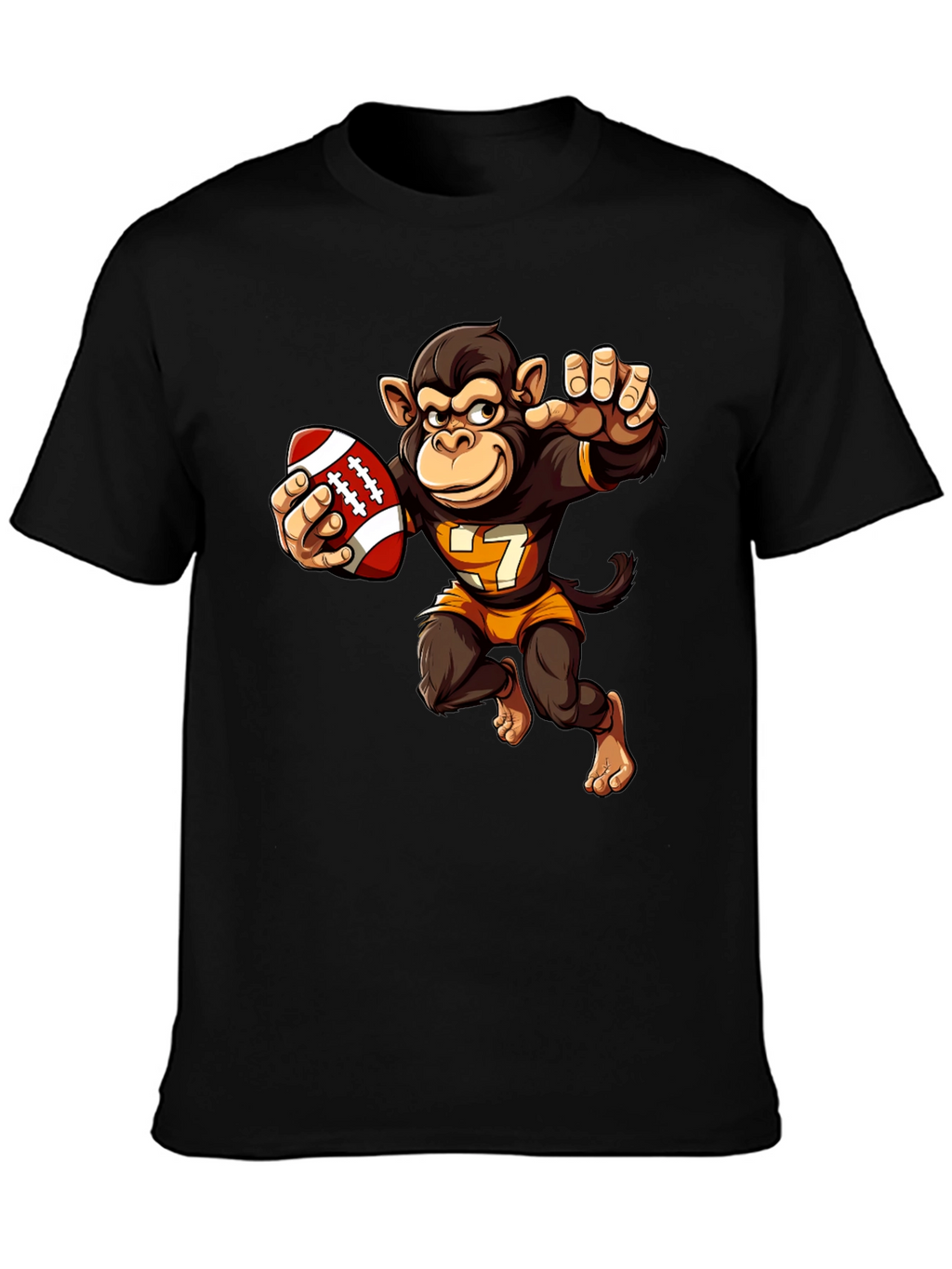 Monkey Football Player T-Shirt