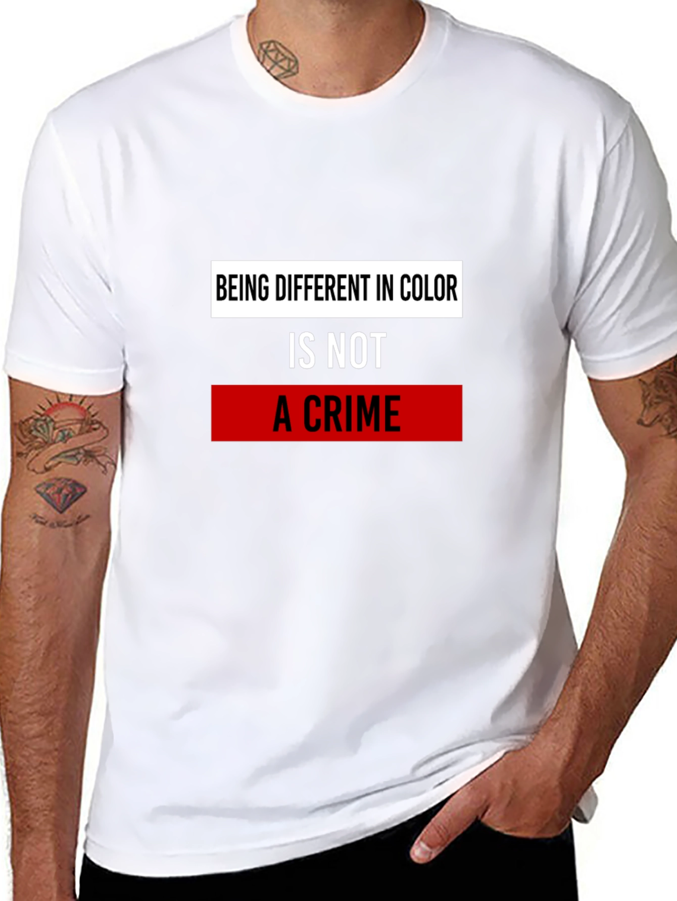 Equality T-Shirt - Being Different in Color is Not A Crime